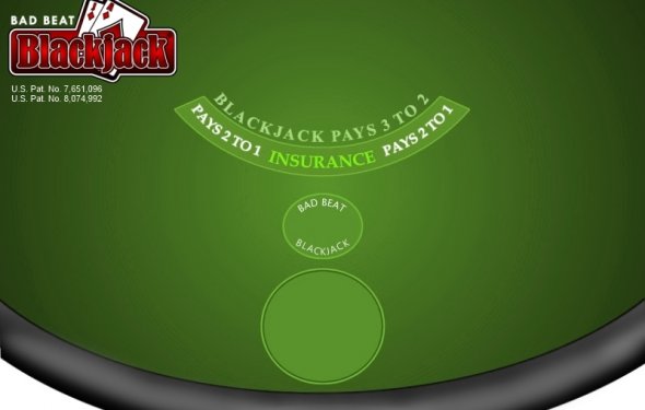 BAD BEAT BLACKJACK PAYTABLE