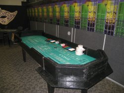 Craps table at a Las Vegas casino party