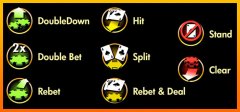 Game control icons for Blackjack