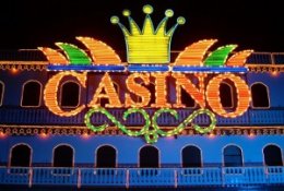 Lit Up Casino Sign