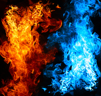 Red and Blue Fire