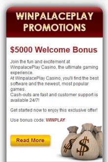 Winpalace Play Welcome Bonus